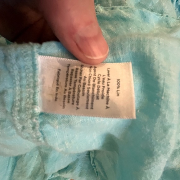 Talbots Women's Aqua Top - Picture 4 of 5